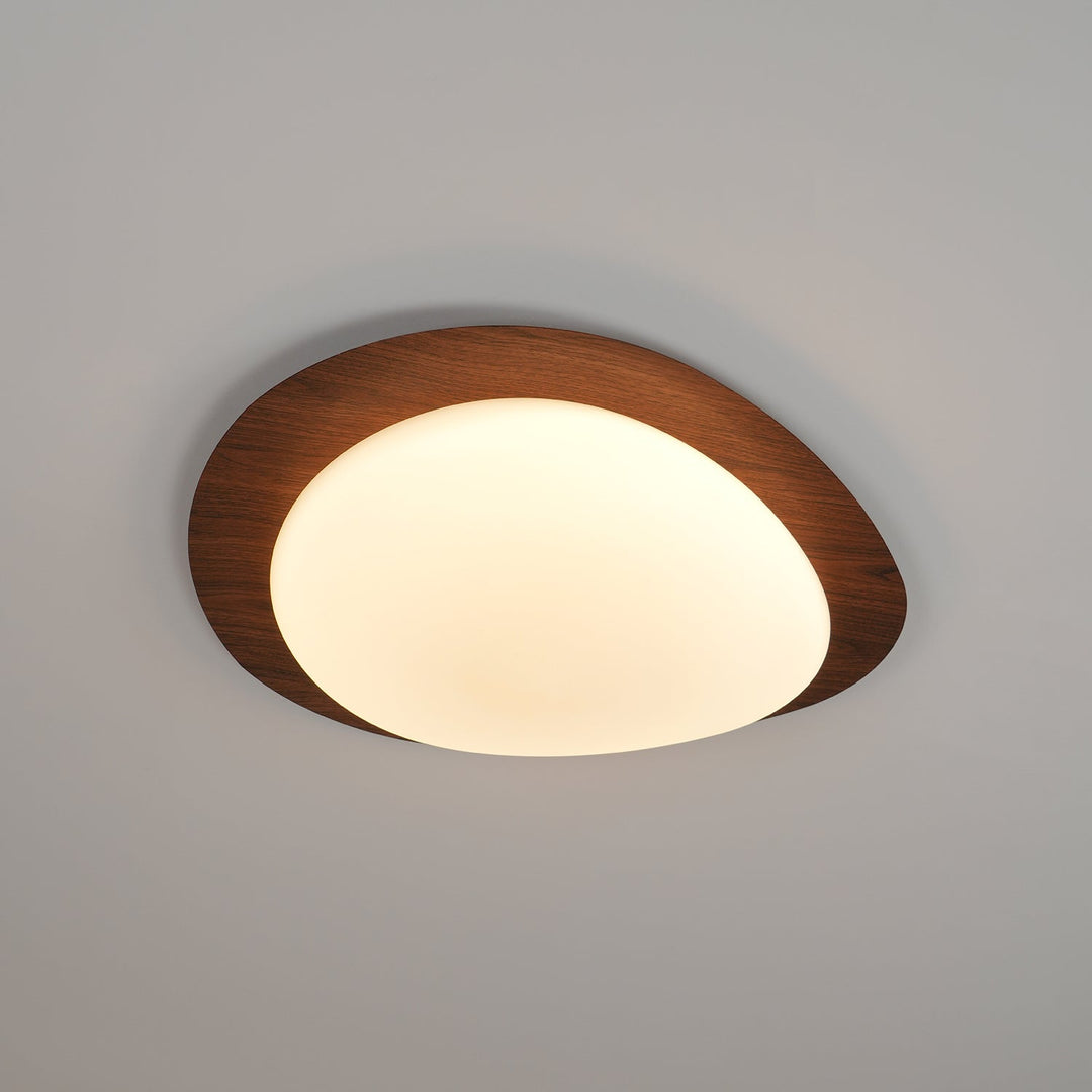Quisti Plafonnier Galet Design Moderne Bois - Neutralighting