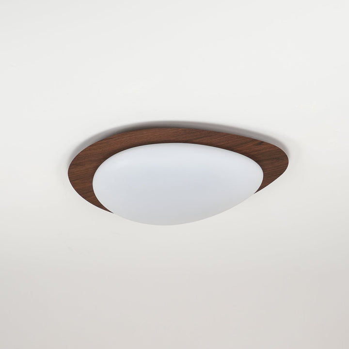 Solara Plafonnier Galet en Noyer Acrylique LED - Neutralighting