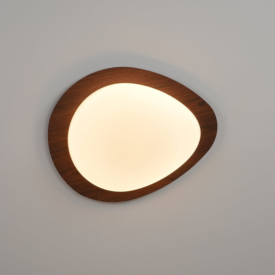 Solara Plafonnier Galet en Noyer Acrylique LED - Neutralighting