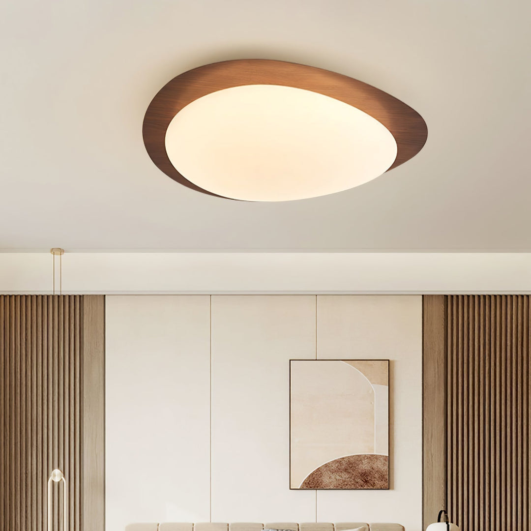 Quisti Plafonnier Galet Design Moderne Bois - Neutralighting