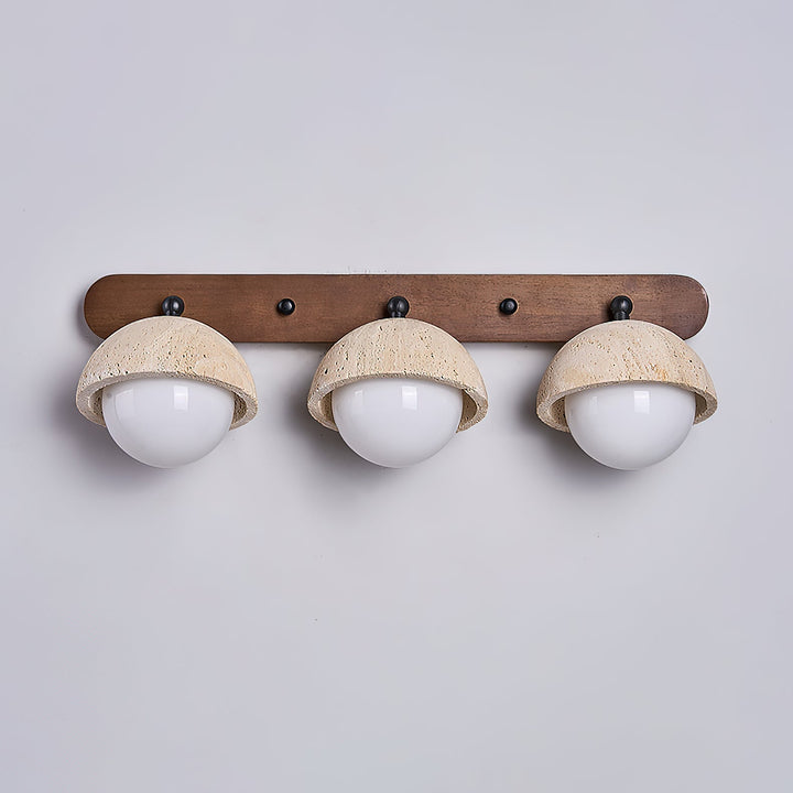 Vodora Applique Murale Moderne En Bois Et Travertin - Neutralighting