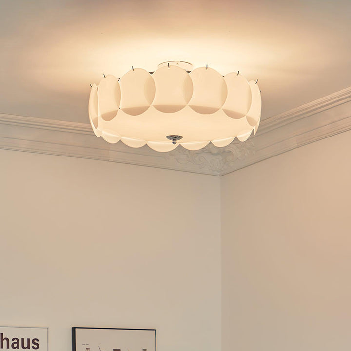 Solara Lumière de Plafond en Verre Ondulé Glamour - Neutralighting