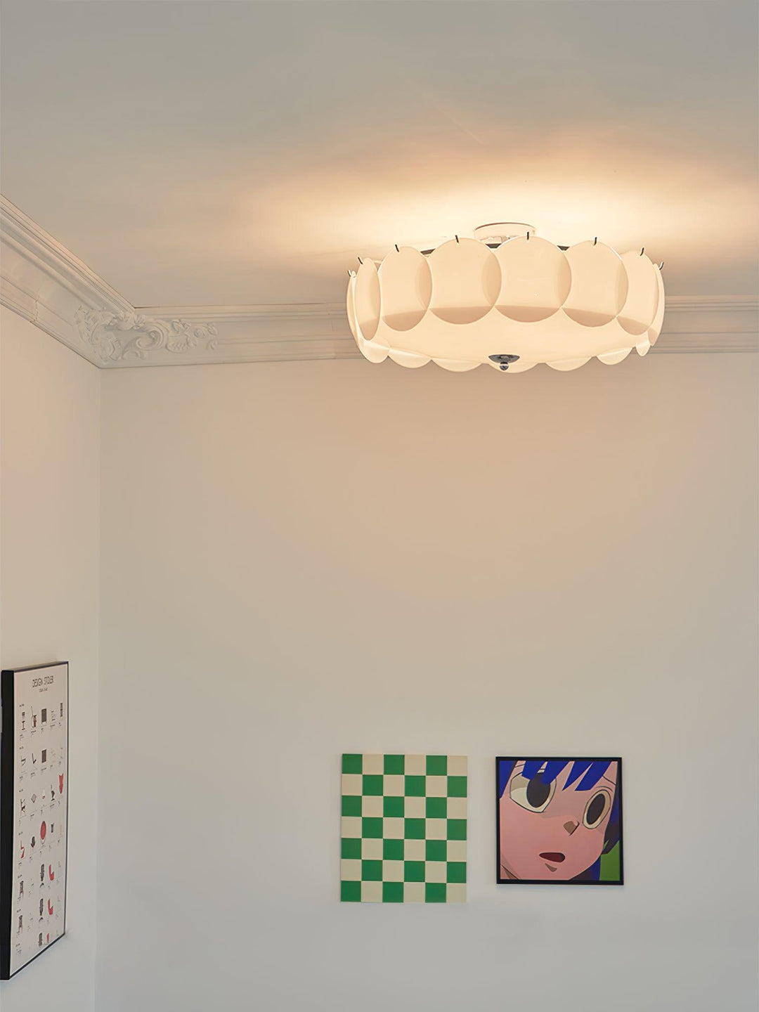 Solara Lumière de Plafond en Verre Ondulé Glamour - Neutralighting