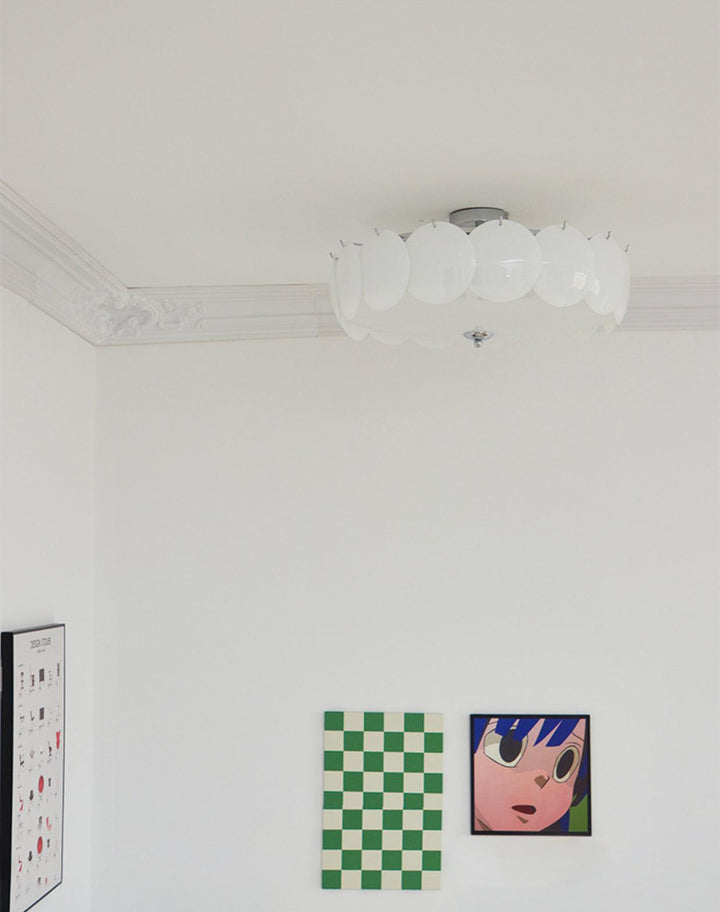 Solara Lumière de Plafond en Verre Ondulé Glamour - Neutralighting