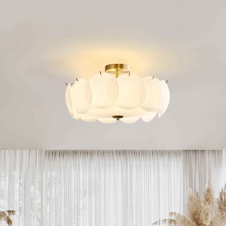 Meiho Plafonnier floral en coquilles nacrées - Neutralighting
