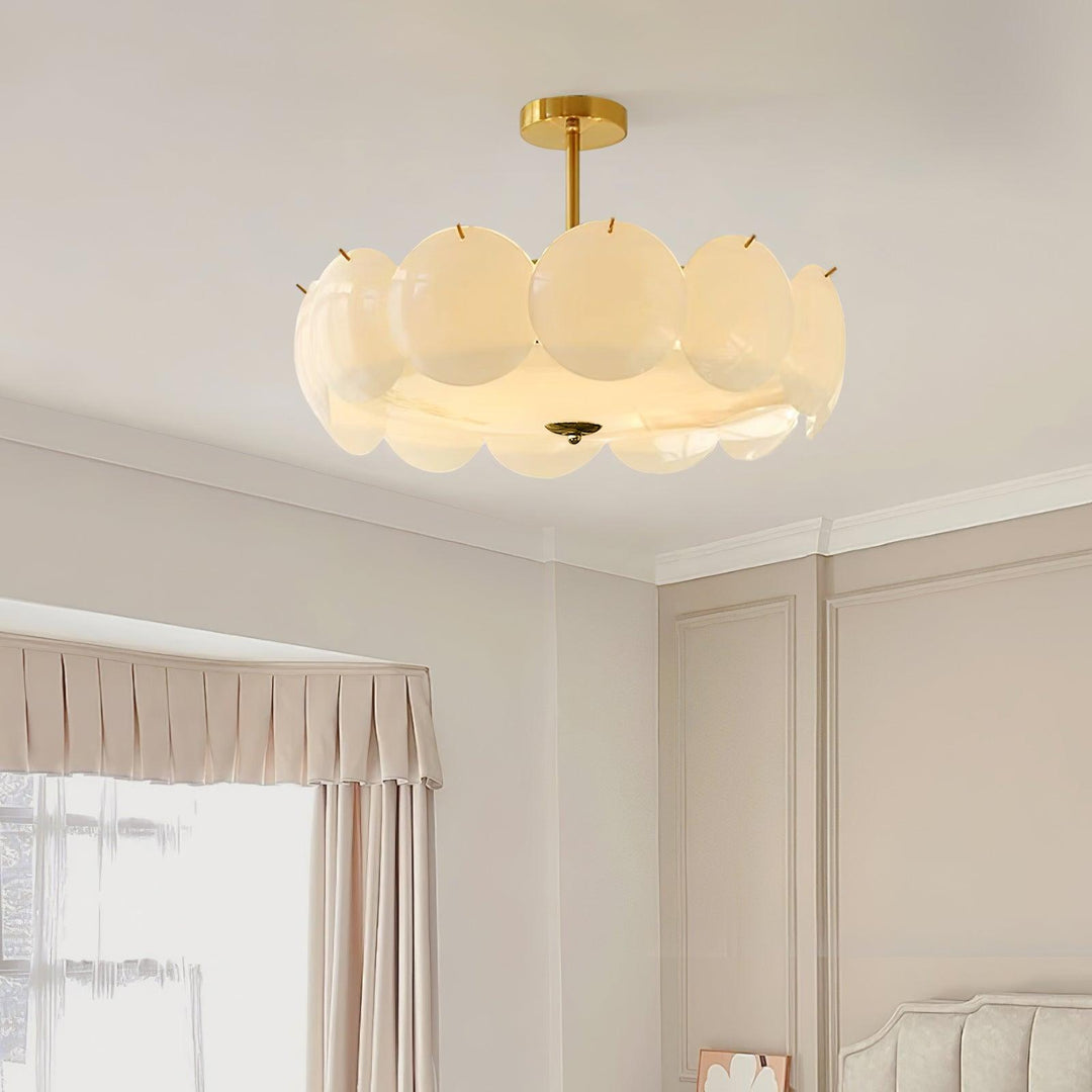 Solara Lumière de Plafond en Verre Ondulé Glamour - Neutralighting