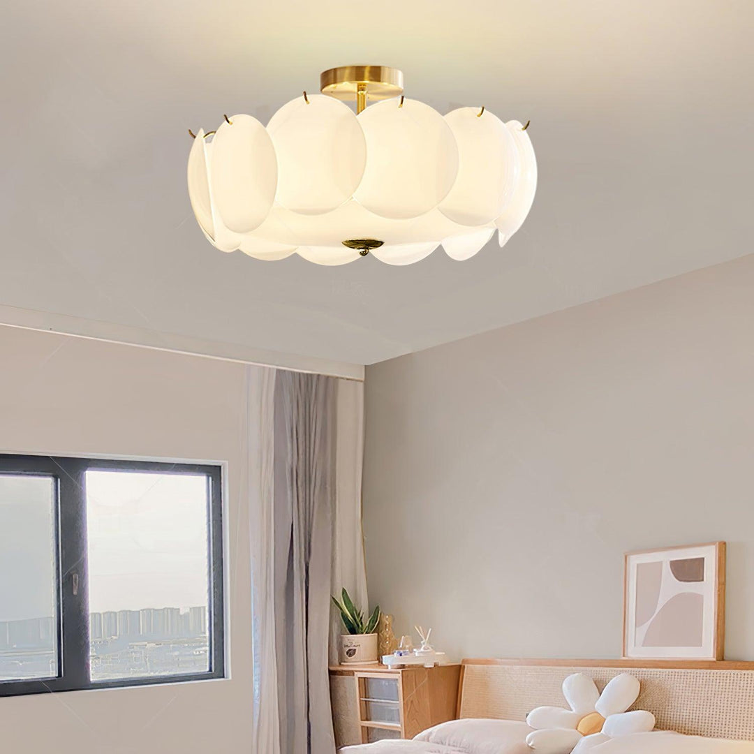 Solara Lumière de Plafond en Verre Ondulé Glamour - Neutralighting
