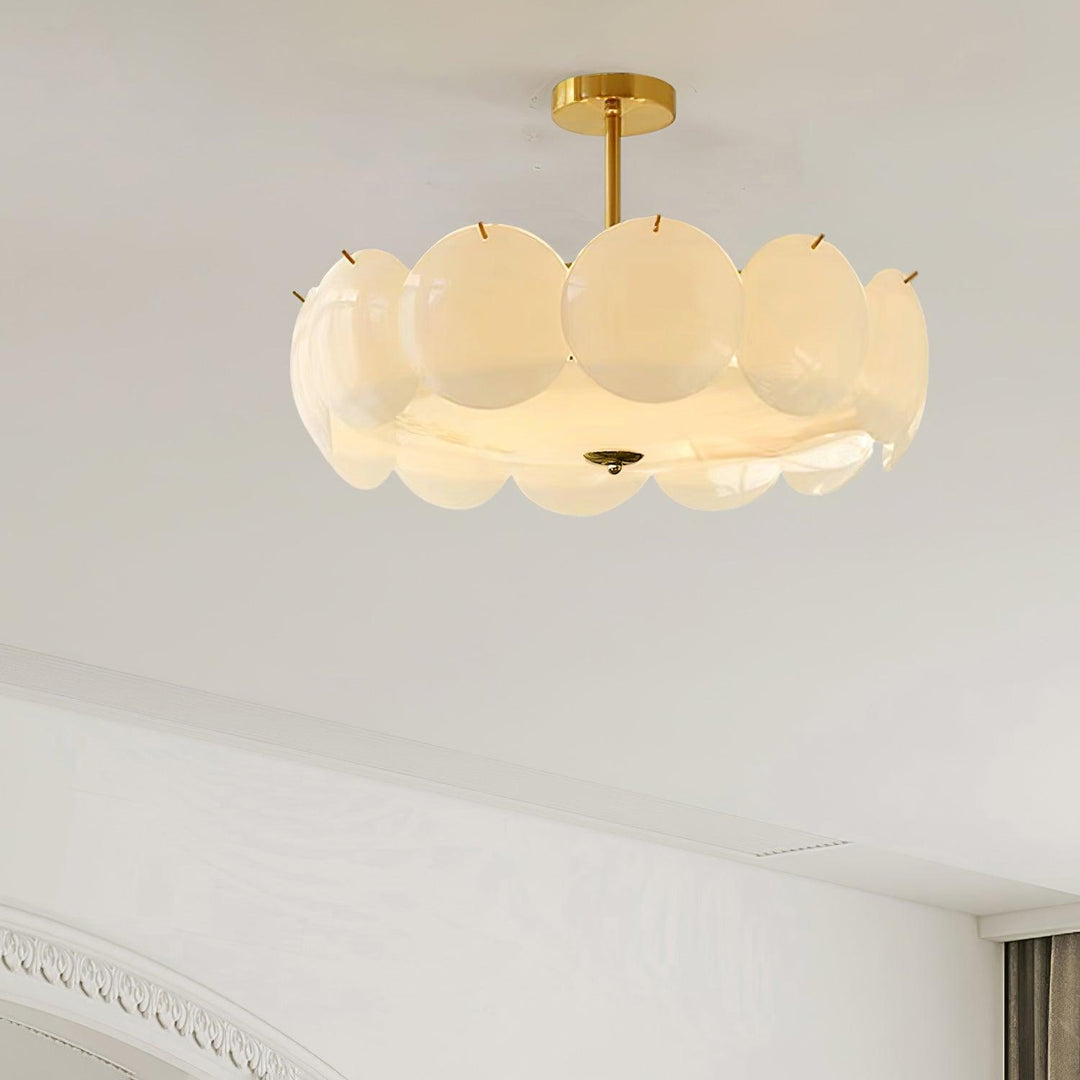 Meiho Plafonnier floral en coquilles nacrées - Neutralighting