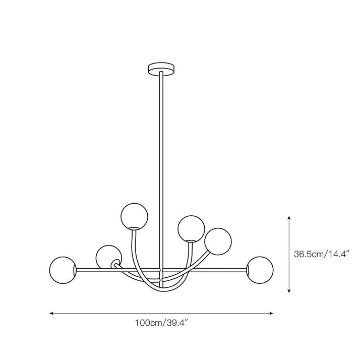 Ilvelia Lustre Laiton Verre Minimaliste Moderne - Neutralighting