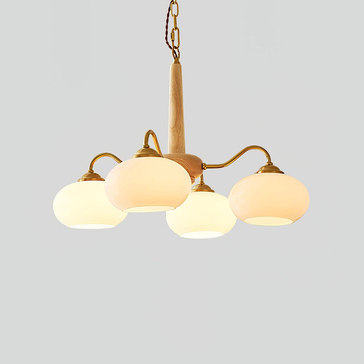 Lustra Suspension Persimmon Laiton et Verre Élégante - Neutralighting