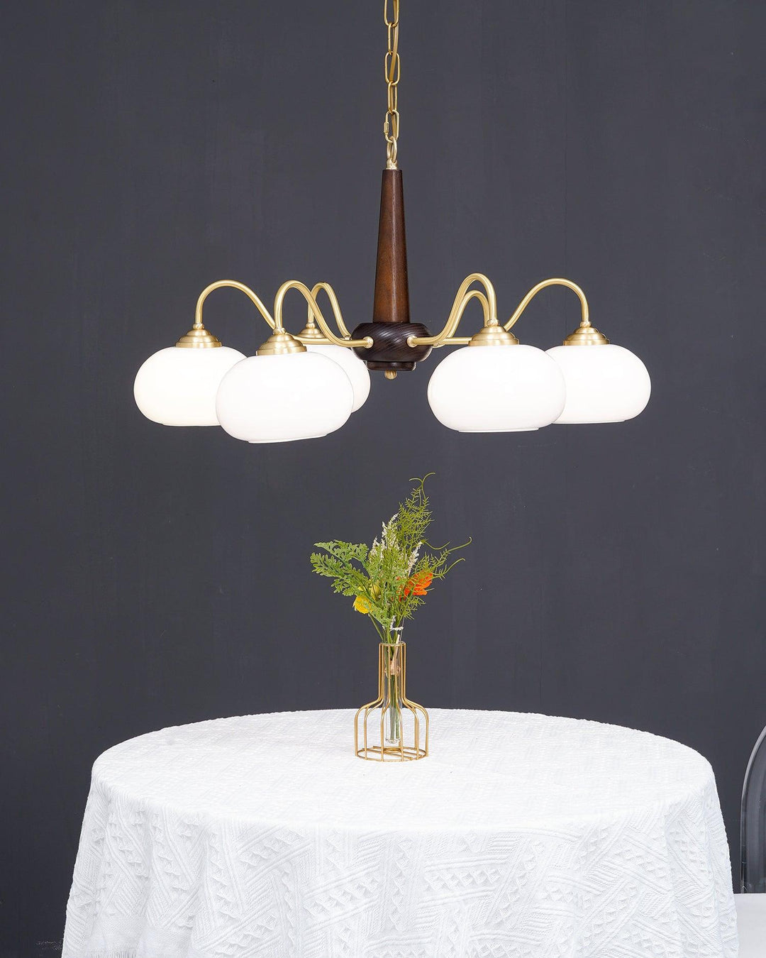 Lustra Suspension Persimmon Laiton et Verre Élégante - Neutralighting