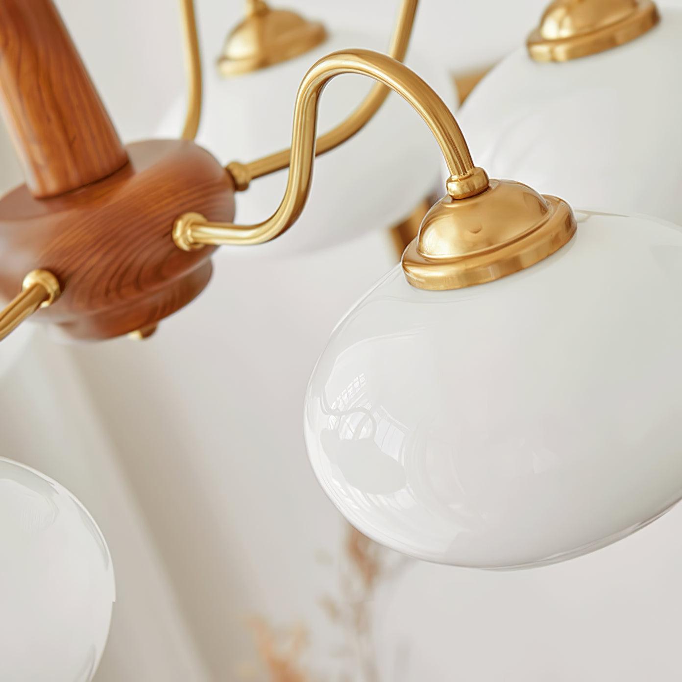 Lustra Suspension Persimmon Laiton et Verre Élégante - Neutralighting