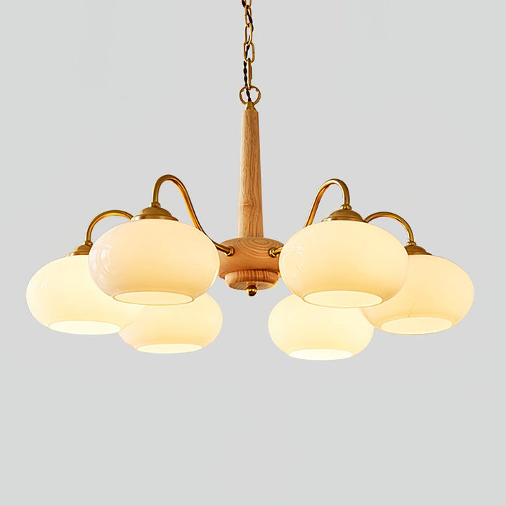 Lustra Suspension Persimmon Laiton et Verre Élégante - Neutralighting