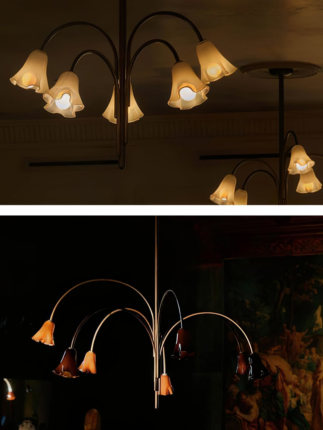 Aurora Lustre Floraison Pétale Verre Bras - Neutralighting