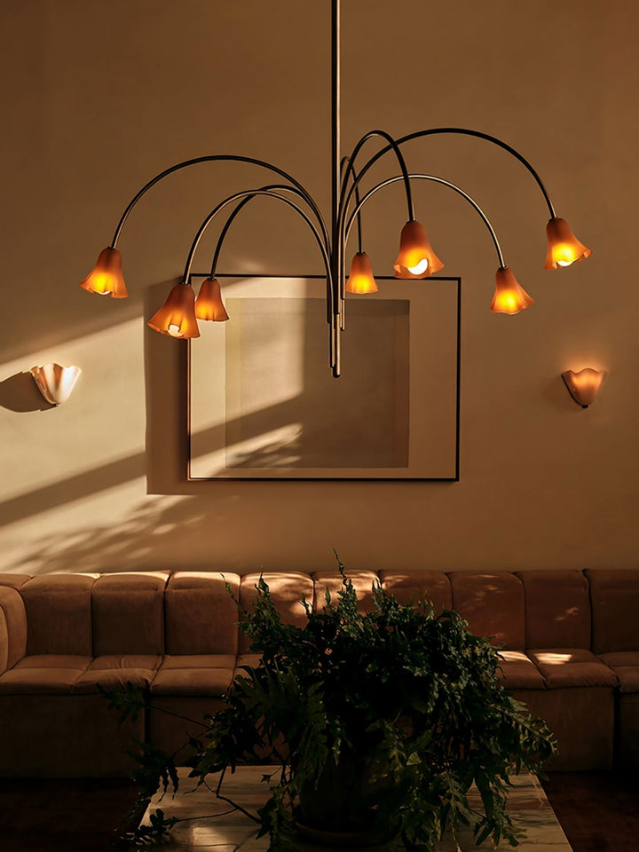 Aurora Lustre Floraison Pétale Verre Bras - Neutralighting