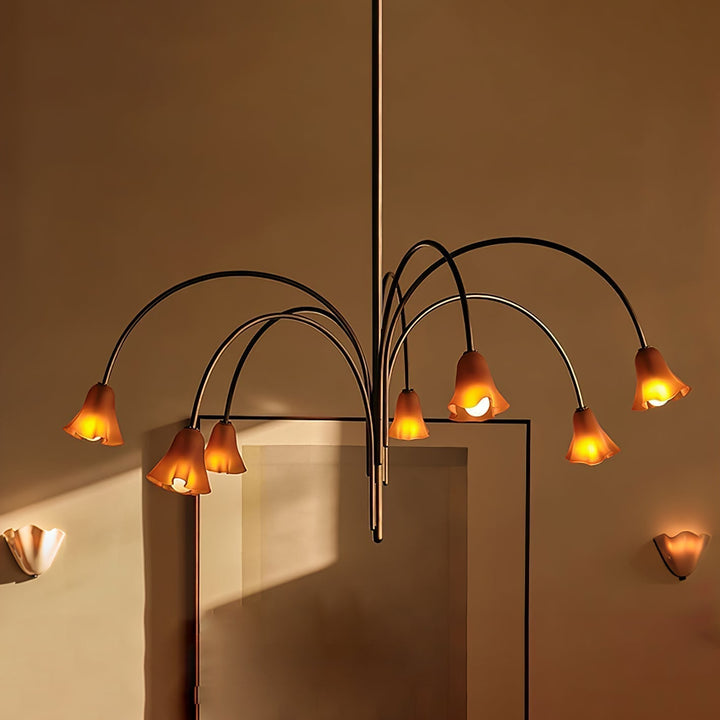 Aurora Lustre Floraison Pétale Verre Bras - Neutralighting