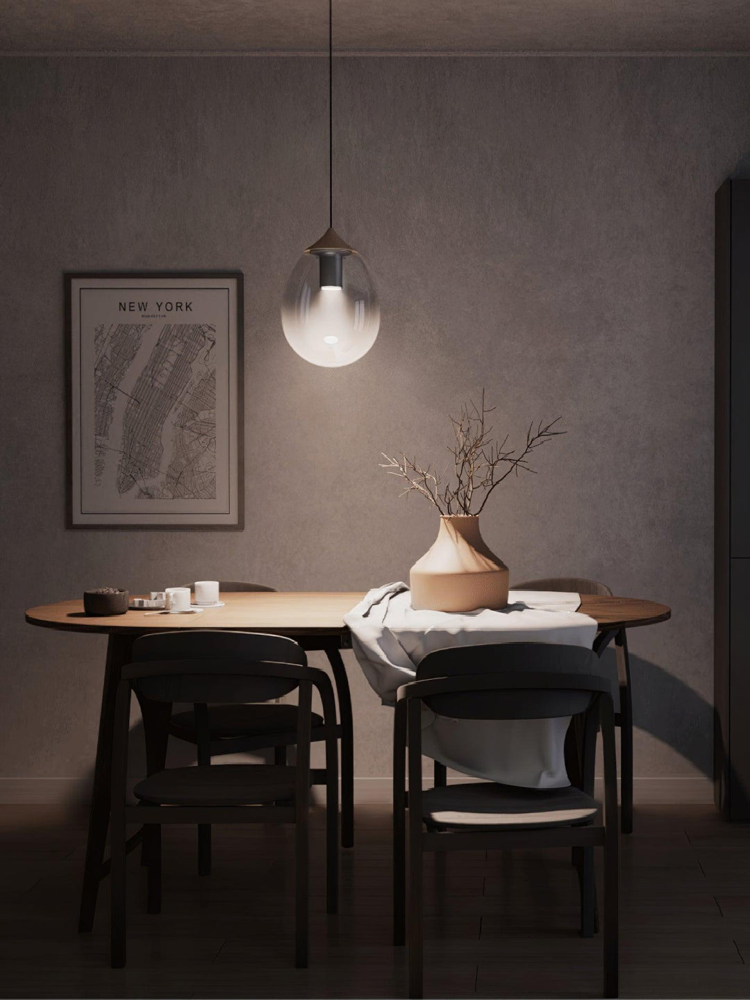 Ovoin Suspension Lampe Artistique en Verre - Neutralighting