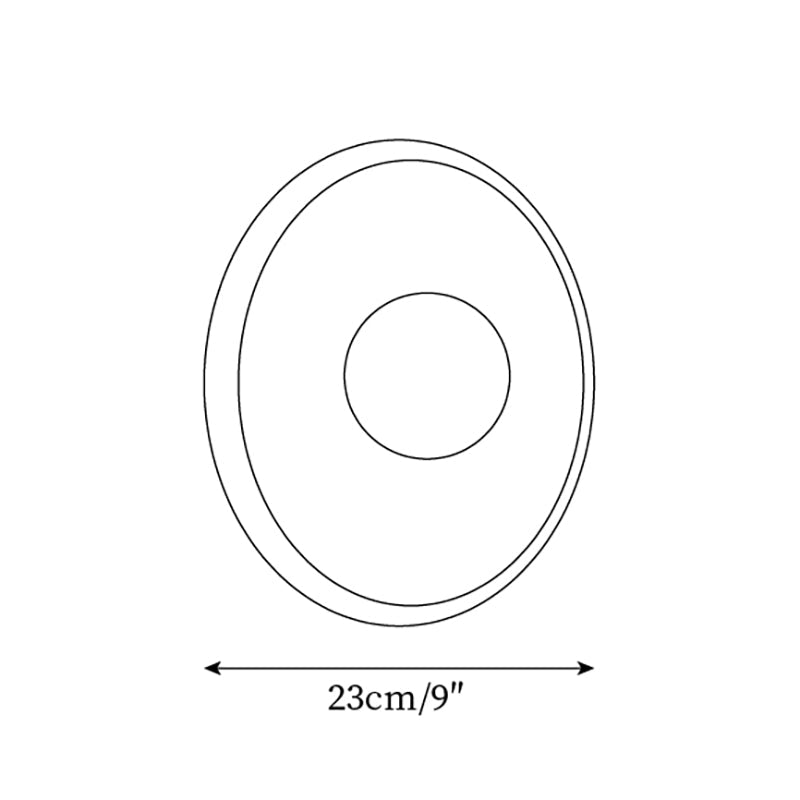 Applique Murale en Céramique à Disque Orbital Avec Globe en Verre pour Entrée Moderne - Neutralighting