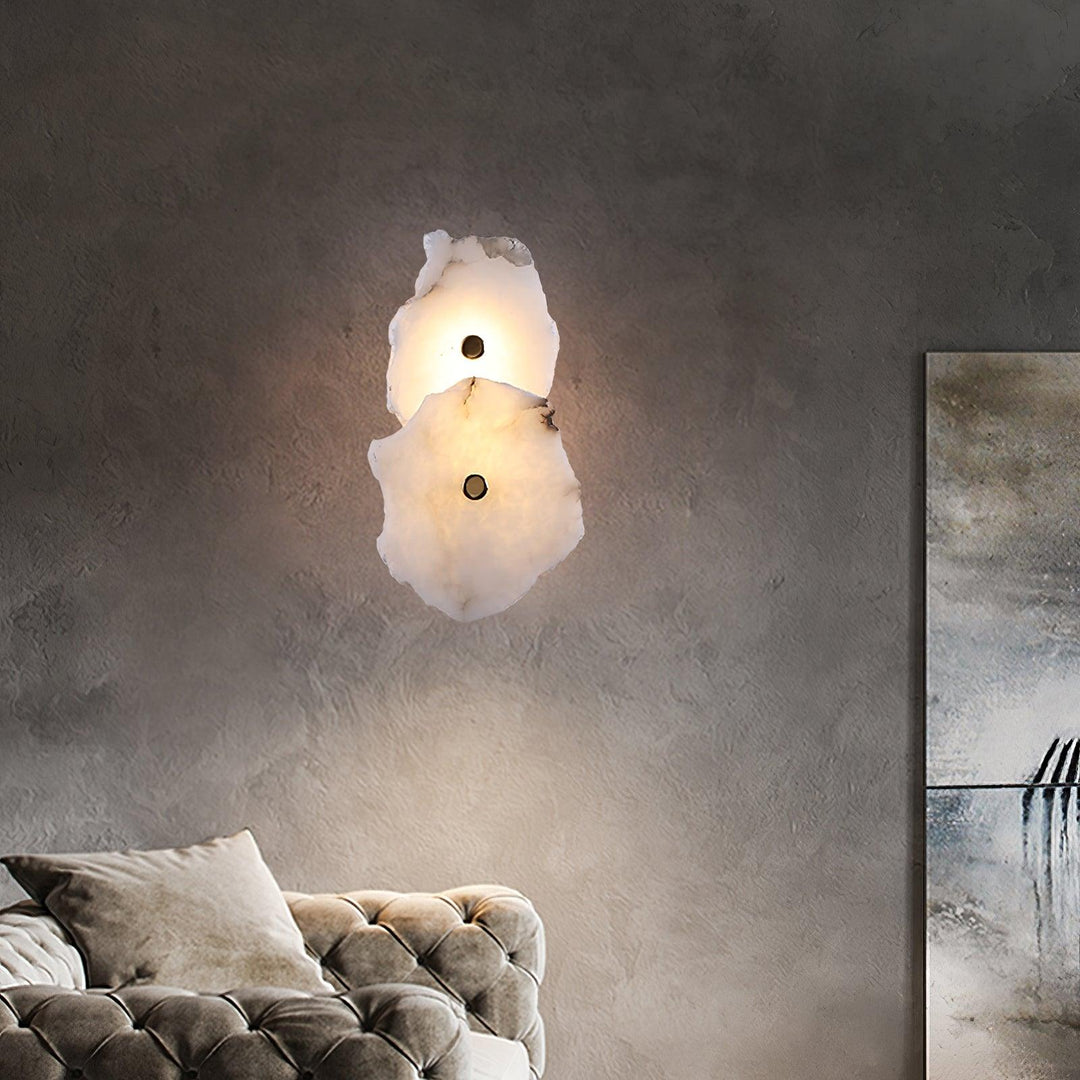 Alaeila Applique Murale en Albâtre avec Rameau Floral - Neutralighting