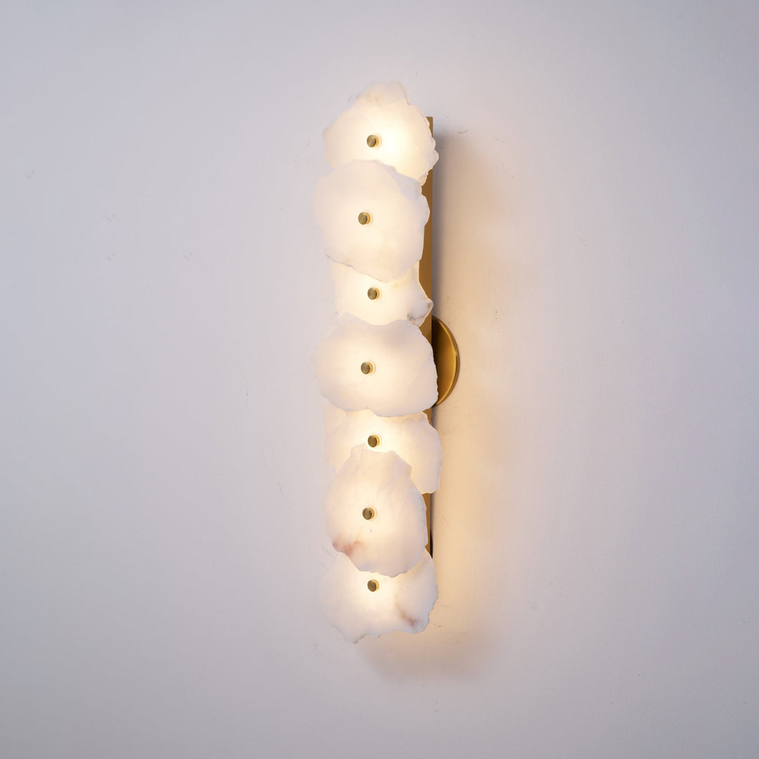 Alaeila Applique Murale en Albâtre avec Rameau Floral - Neutralighting
