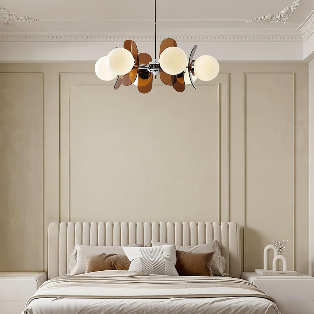 Lustra Chandelier en Verre Moderne Chrome Élégant - Neutralighting