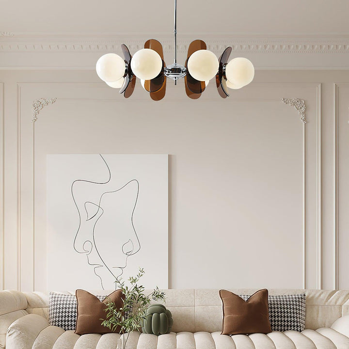 Lustra Chandelier en Verre Moderne Chrome Élégant - Neutralighting