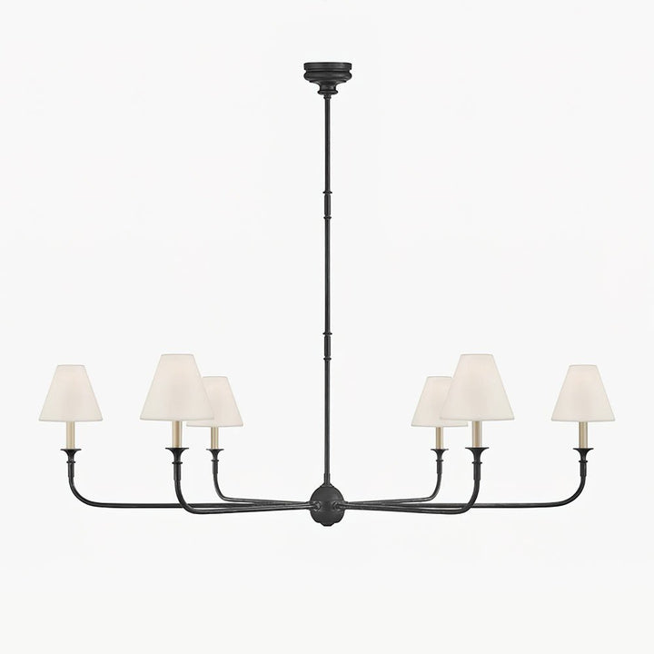 Lustra Suspension Lampe Bougie Noire Évasée - Neutralighting