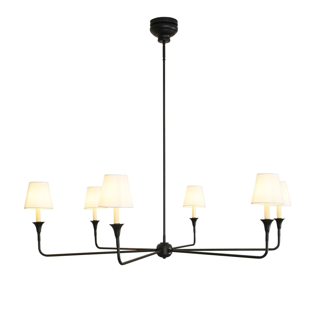 Lustra Suspension Lampe Bougie Noire Évasée - Neutralighting