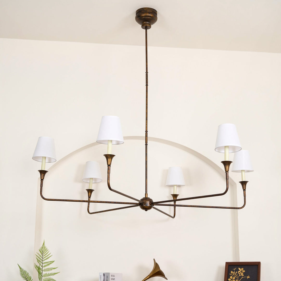 Lustra Suspension Lampe Bougie Noire Évasée - Neutralighting