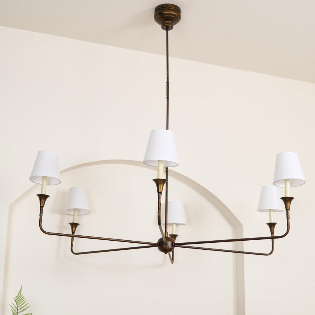 Lustra Suspension Lampe Bougie Noire Évasée - Neutralighting