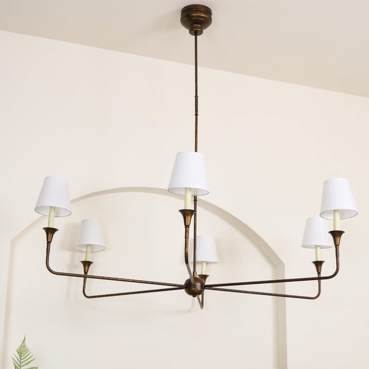 Lustra Suspension Lampe Bougie Noire Évasée - Neutralighting
