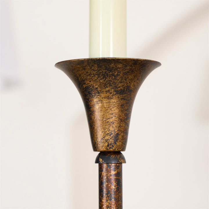 Lustra Suspension Lampe Bougie Noire Évasée - Neutralighting