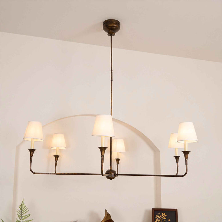 Lustra Suspension Lampe Bougie Noire Évasée - Neutralighting