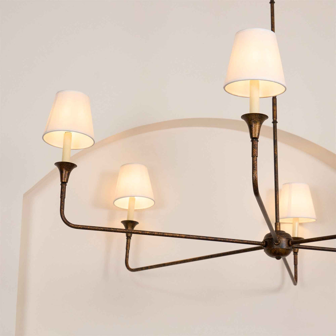 Lustra Suspension Lampe Bougie Noire Évasée - Neutralighting