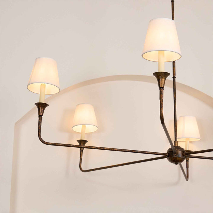 Lustra Suspension Lampe Bougie Noire Évasée - Neutralighting