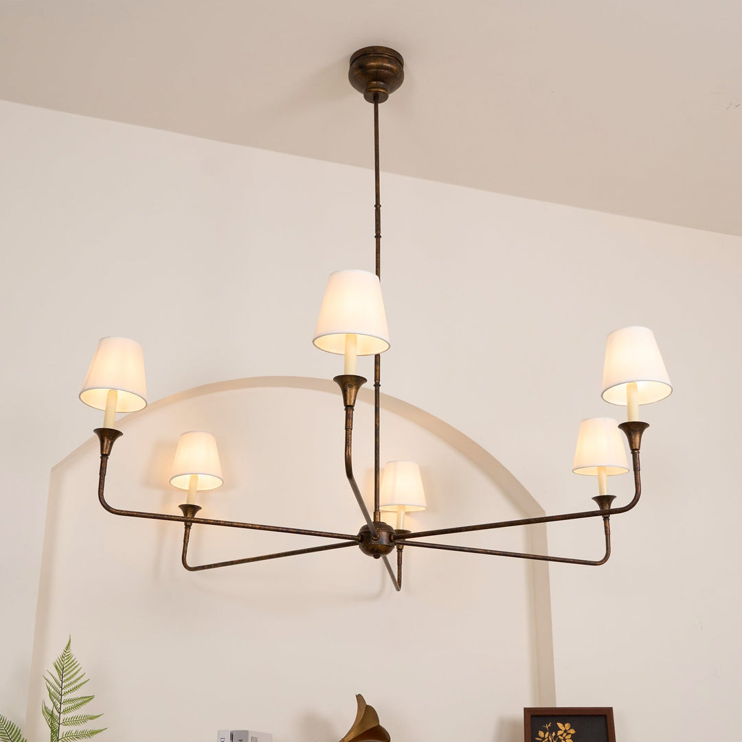 Lustra Suspension Lampe Bougie Noire Évasée - Neutralighting