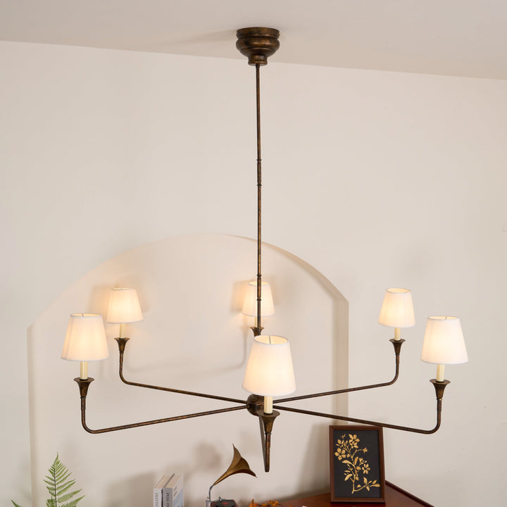 Lustra Suspension Lampe Bougie Noire Évasée - Neutralighting