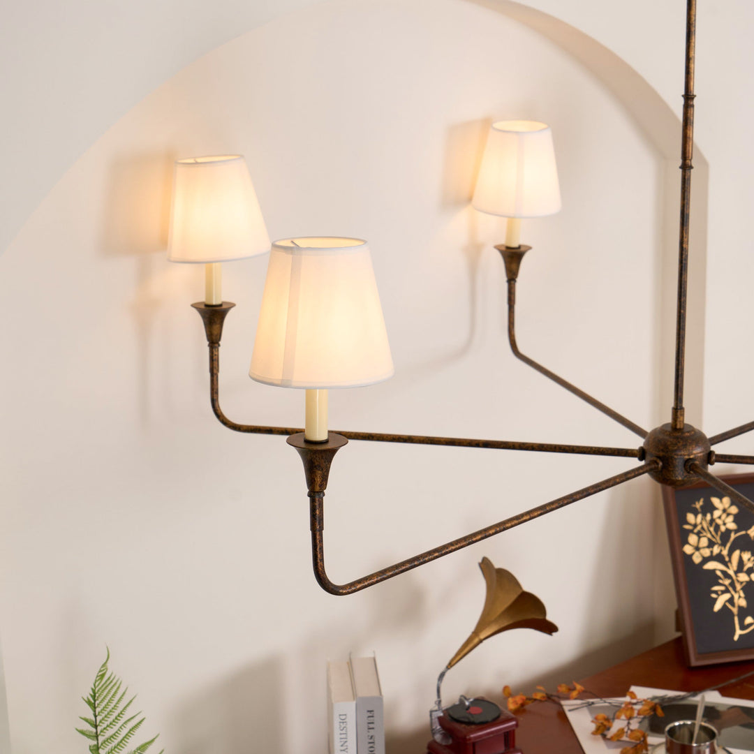 Lustra Suspension Lampe Bougie Noire Évasée - Neutralighting