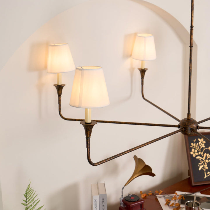 Lustra Suspension Lampe Bougie Noire Évasée - Neutralighting