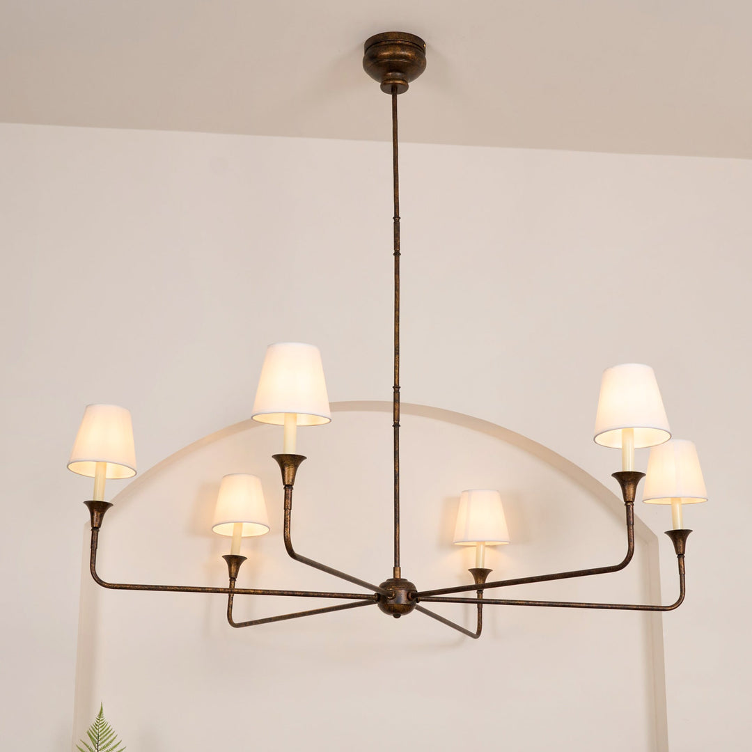 Lustra Suspension Lampe Bougie Noire Évasée - Neutralighting