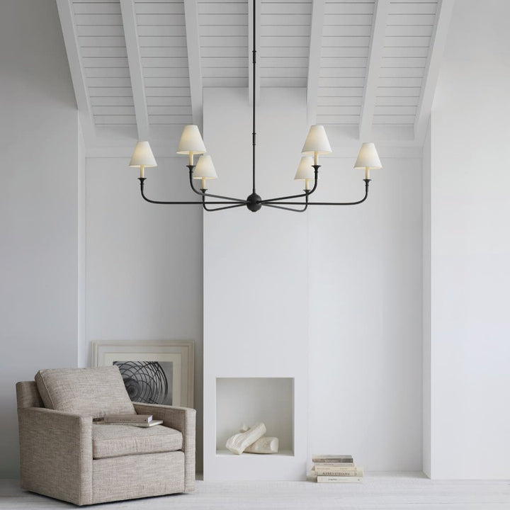 Lustra Suspension Lampe Bougie Noire Évasée - Neutralighting