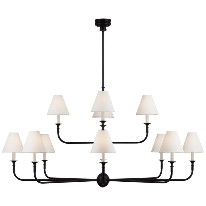 Lustra Suspension Lampe Bougie Noire Évasée - Neutralighting