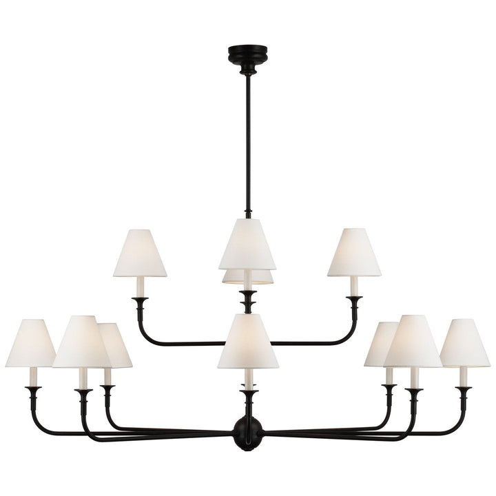 Lustra Suspension Lampe Bougie Noire Évasée - Neutralighting