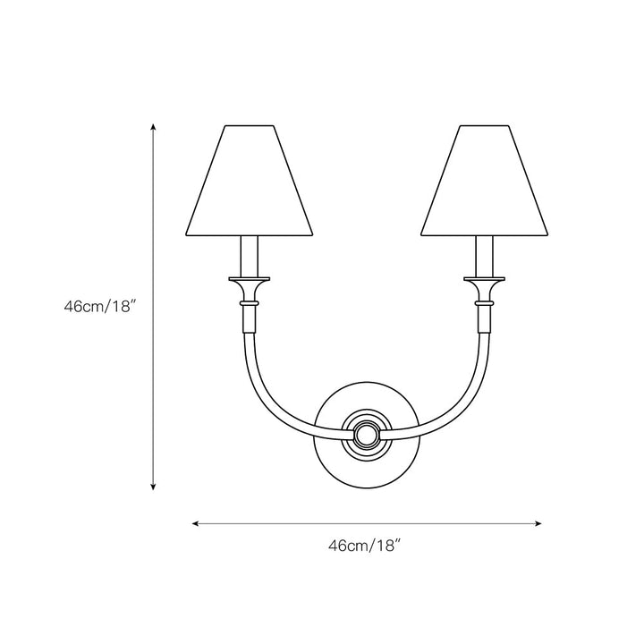Cygnus Applique Murale Tissu Noir Minimaliste Traditionnelle Moderne - Neutralighting