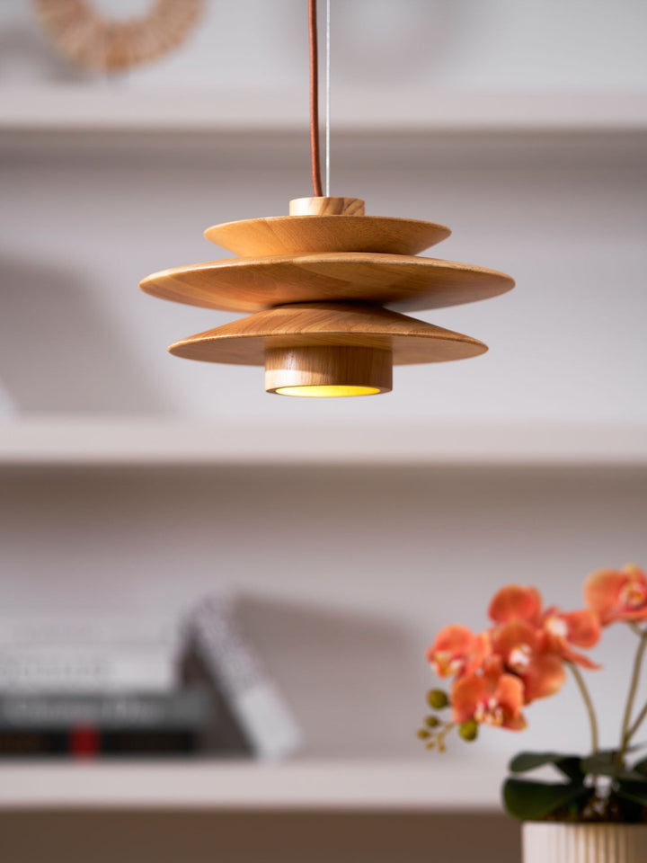 Eldora Lampe Pendante Rétro en Bois - Neutralighting