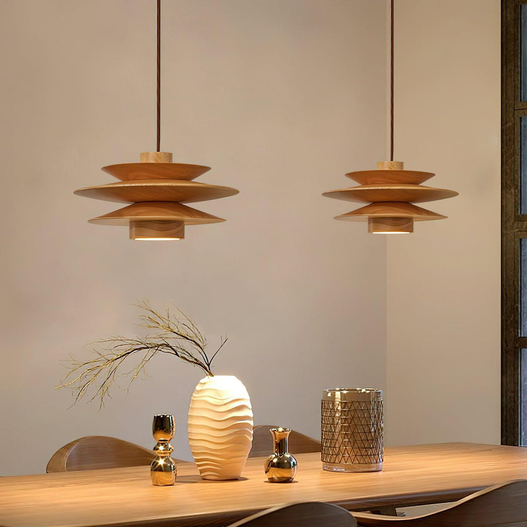 Axis Suspension en Noyer Mid-Century - Neutralighting