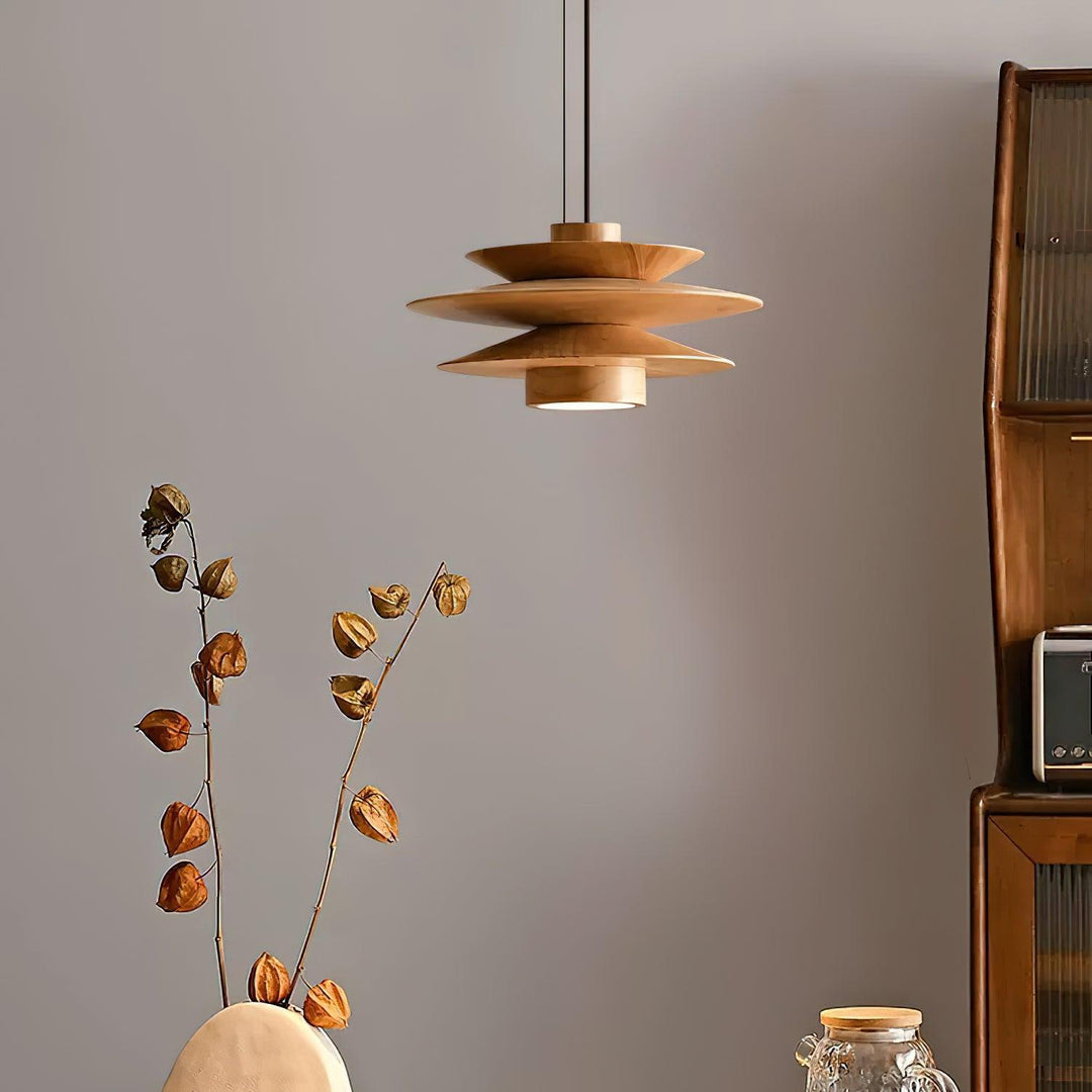 Axis Suspension en Noyer Mid-Century - Neutralighting