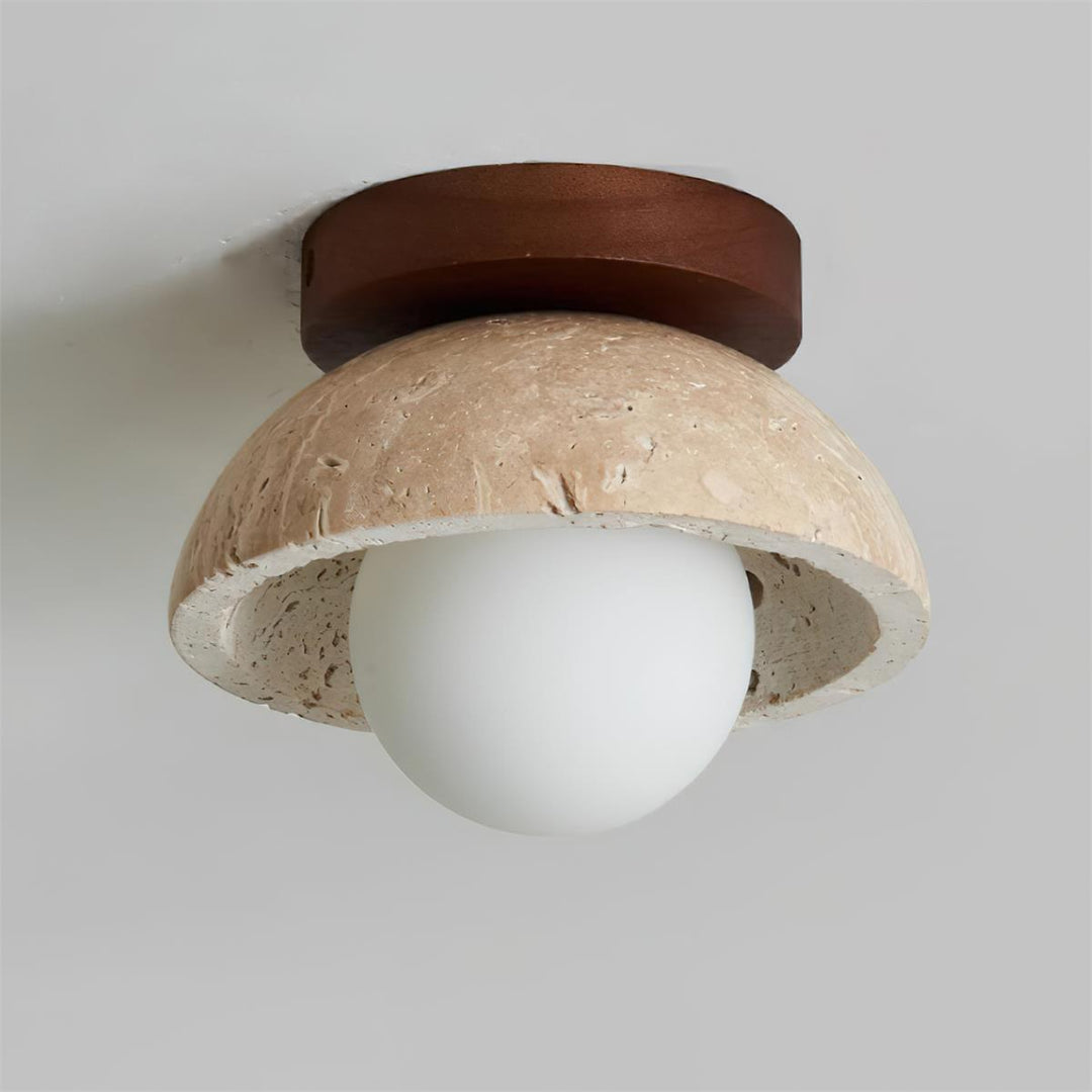 Mysa Plafonnier en travertin Bois - Neutralighting