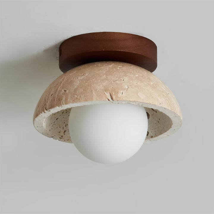 Mysa Plafonnier en travertin Bois - Neutralighting
