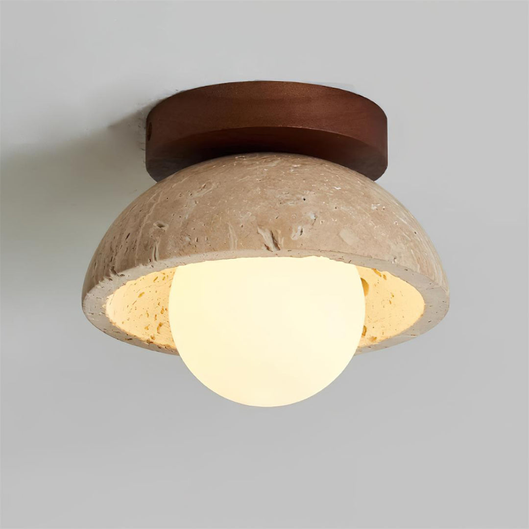 Mysa Plafonnier en travertin Bois - Neutralighting